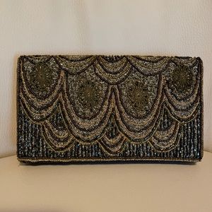 Beaded Evening Bag w/ chain strap by Bechamel